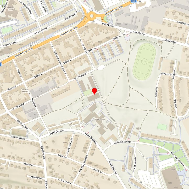 Mapa školy z Mapy.cz