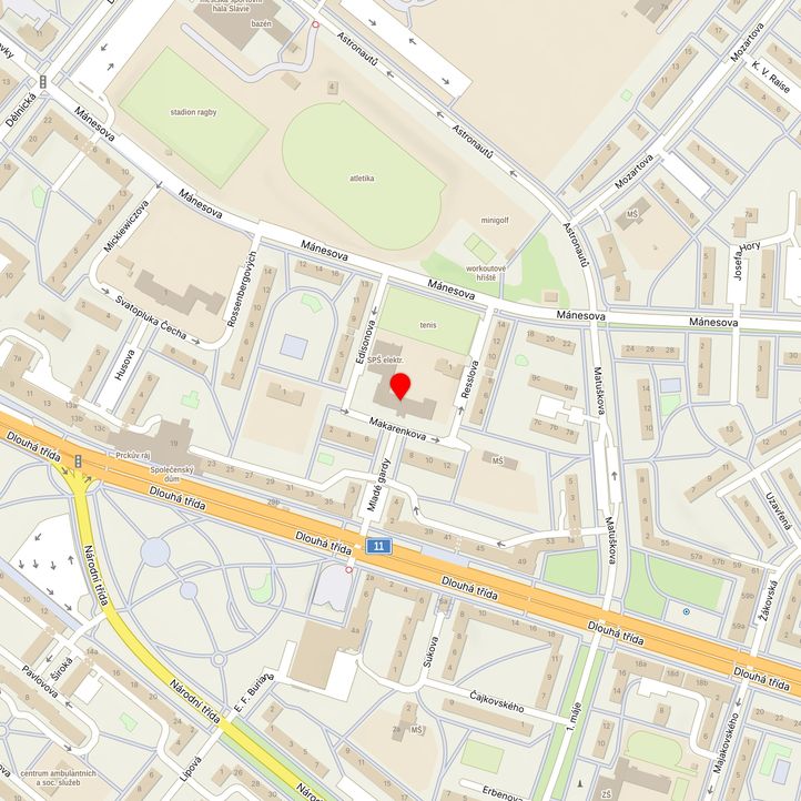 Mapa školy z Mapy.cz