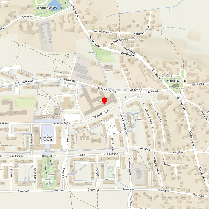 Mapa školy z Mapy.cz