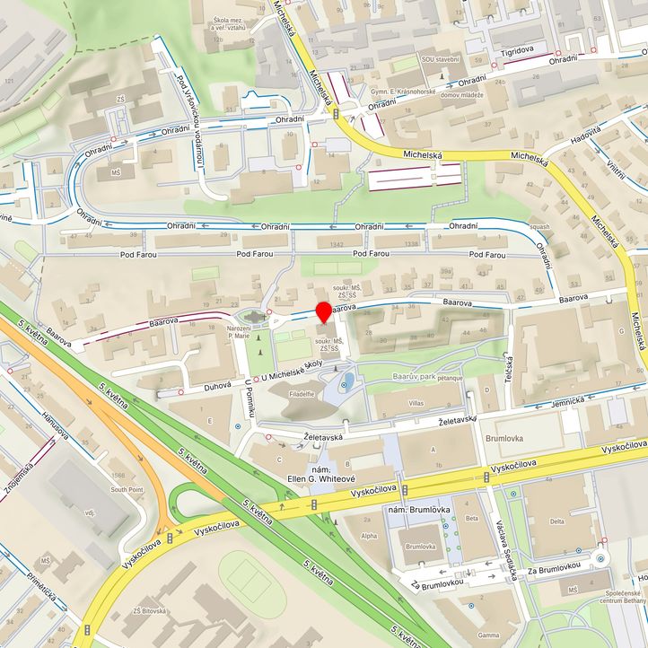 Mapa školy z Mapy.cz