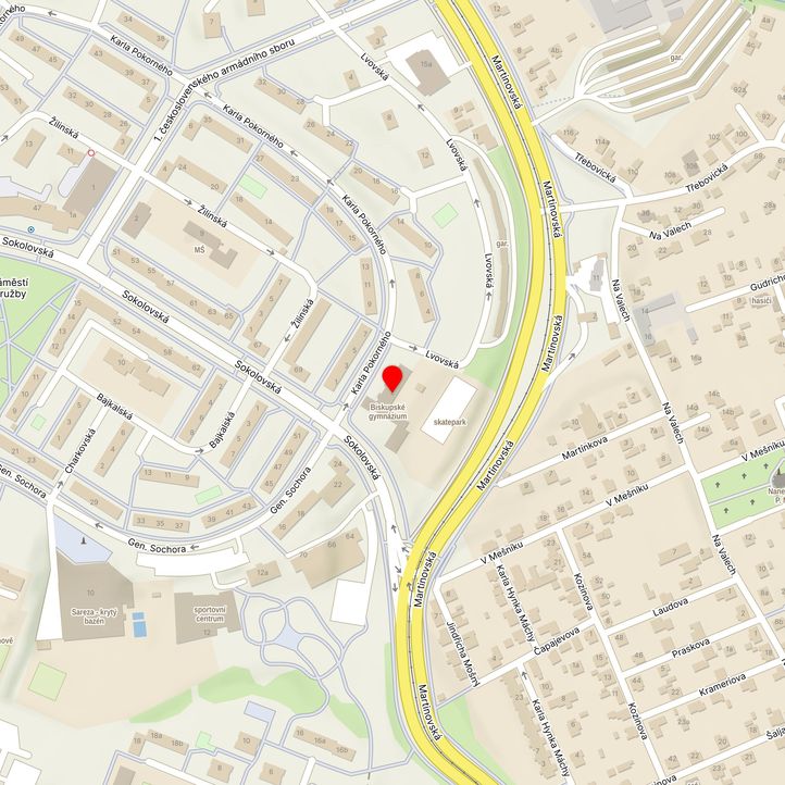 Mapa školy z Mapy.cz