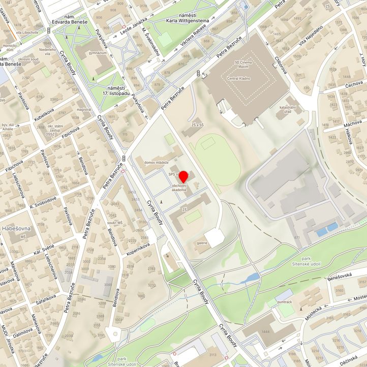 Mapa školy z Mapy.cz