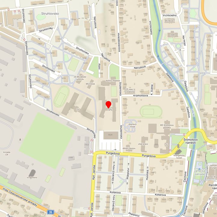 Mapa školy z Mapy.cz