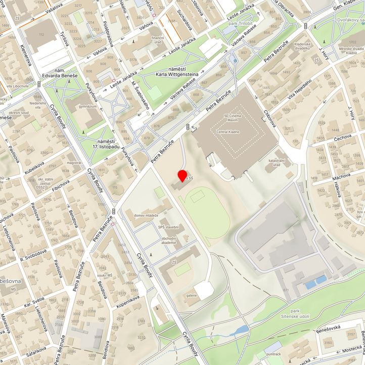 Mapa školy z Mapy.cz