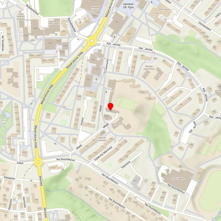 Mapa školy z Mapy.cz