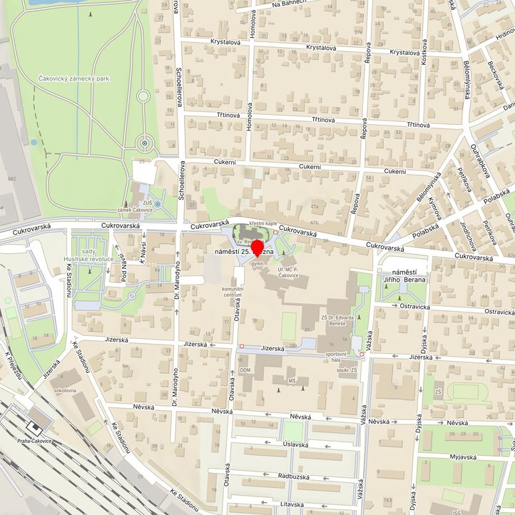 Mapa školy z Mapy.cz