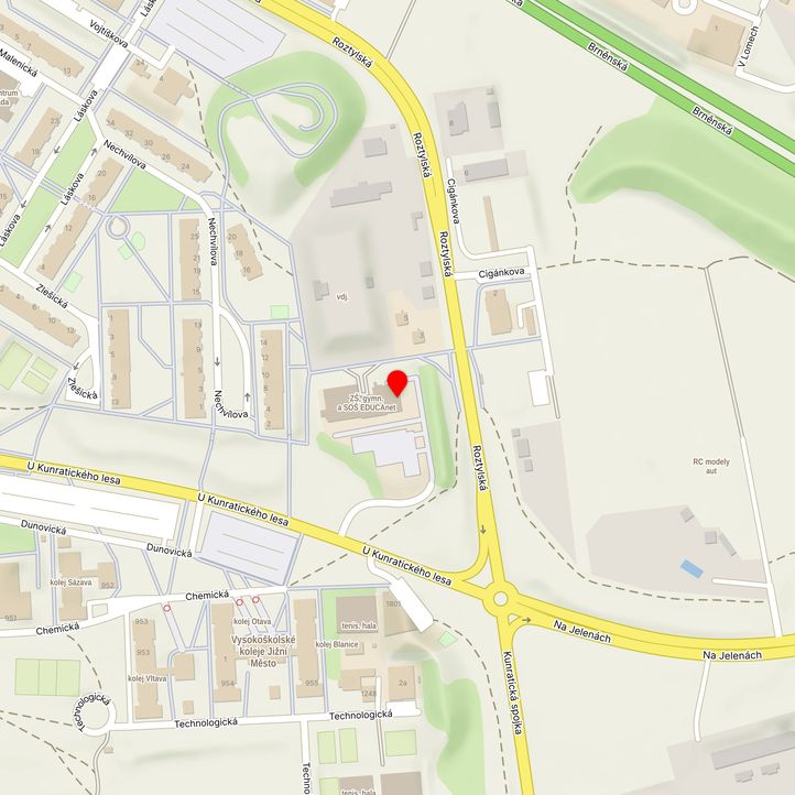 Mapa školy z Mapy.cz