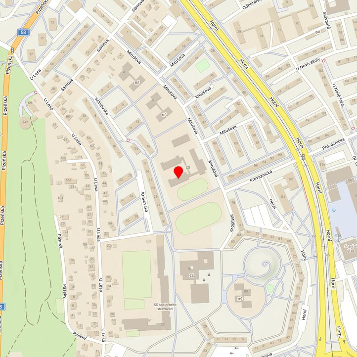 Mapa školy z Mapy.cz