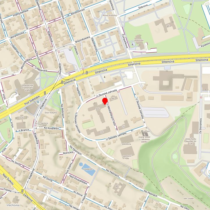 Mapa školy z Mapy.cz