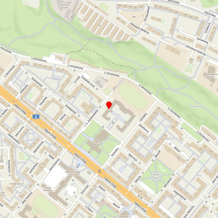 Mapa školy z Mapy.cz