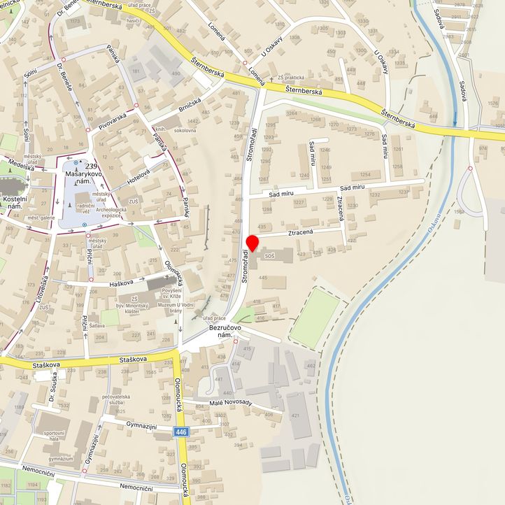 Mapa školy z Mapy.cz