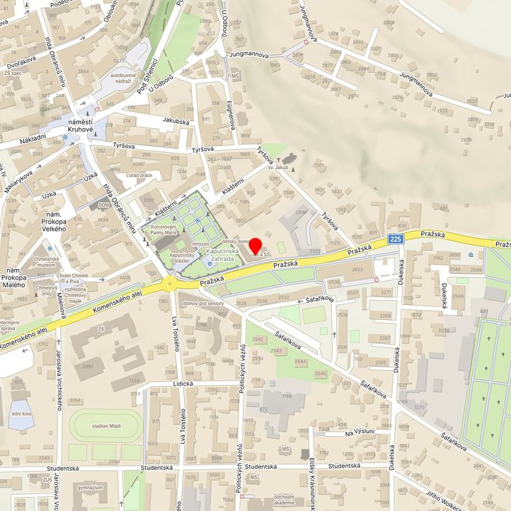 Mapa školy z Mapy.cz