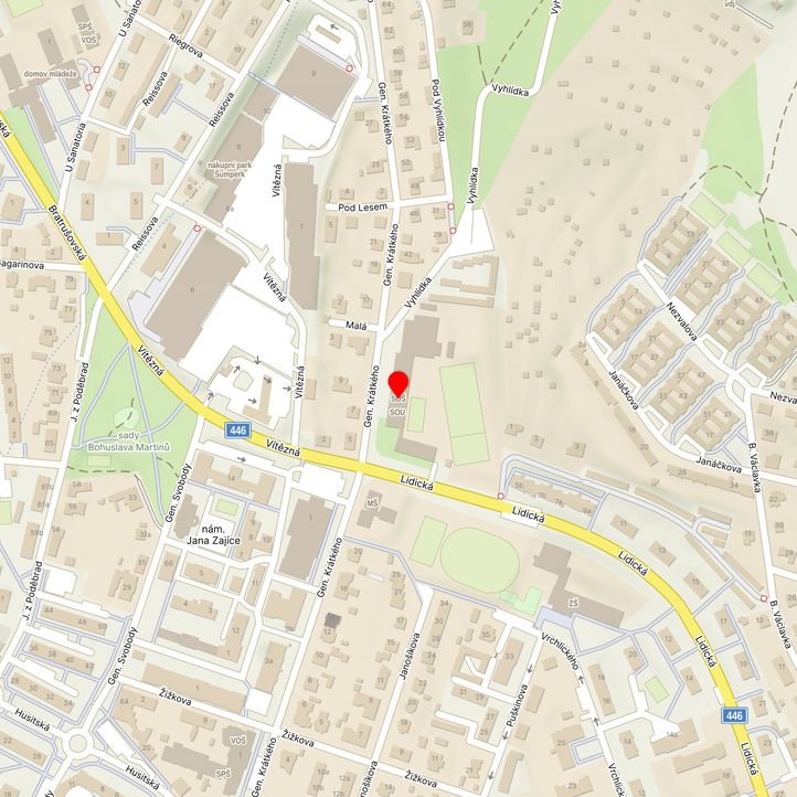 Mapa školy z Mapy.cz