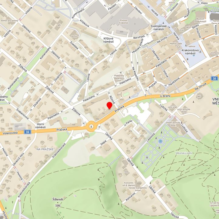 Mapa školy z Mapy.cz