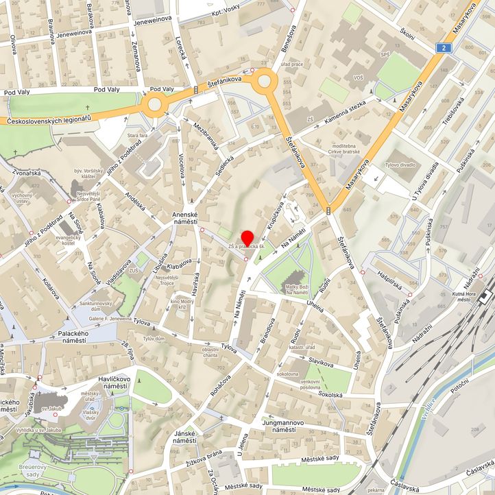 Mapa školy z Mapy.cz