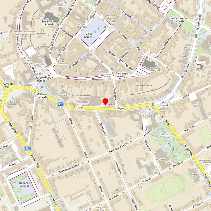 Mapa školy z Mapy.cz