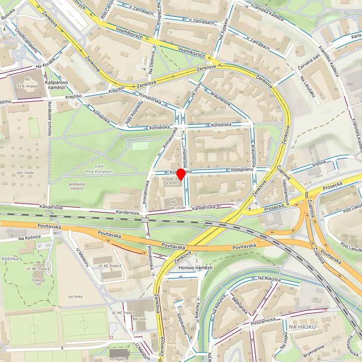 Mapa školy z Mapy.cz