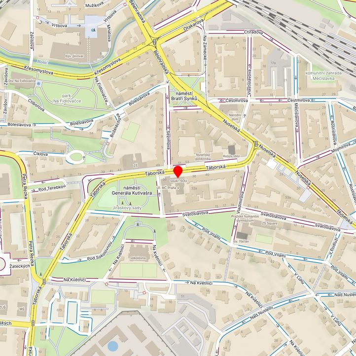 Mapa školy z Mapy.cz