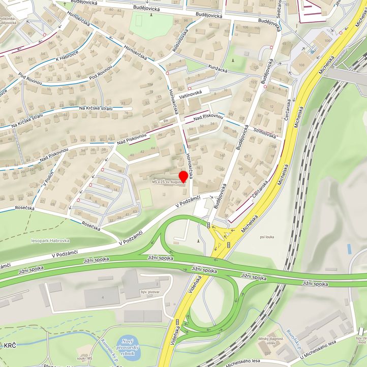 Mapa školy z Mapy.cz