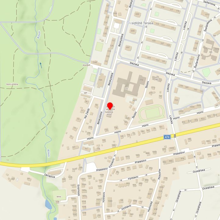 Mapa školy z Mapy.cz