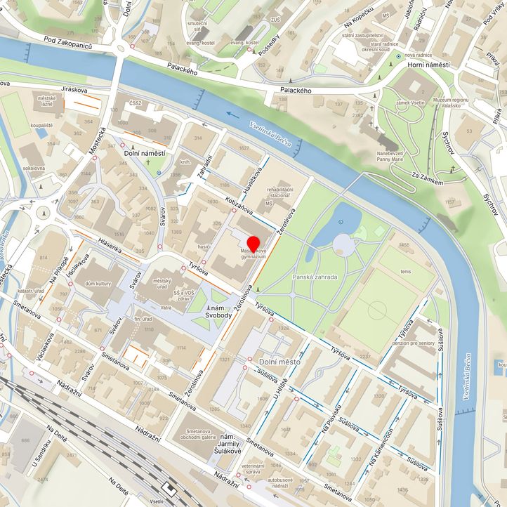 Mapa školy z Mapy.cz