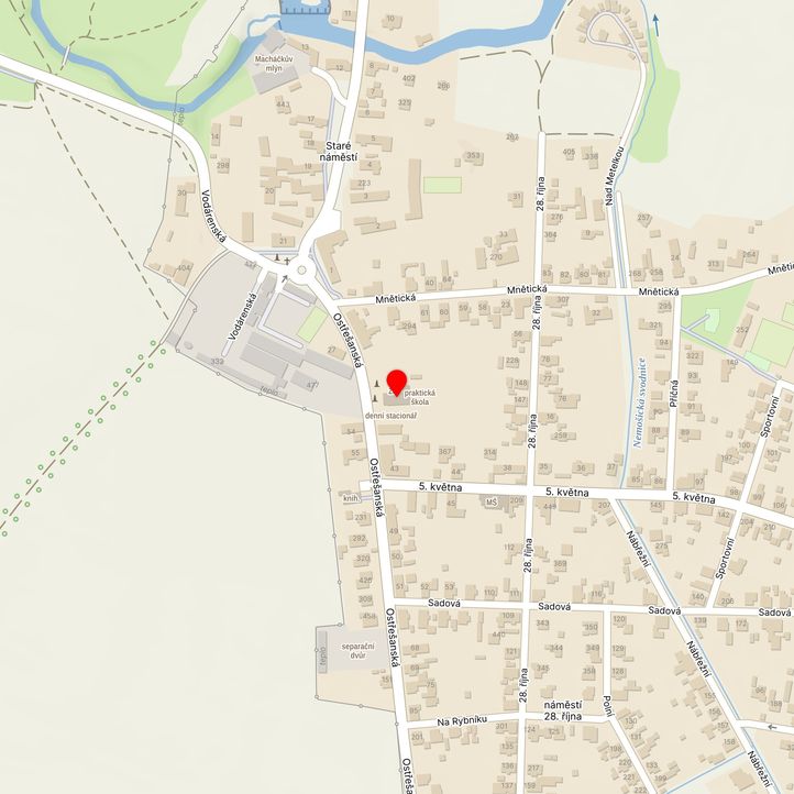 Mapa školy z Mapy.cz