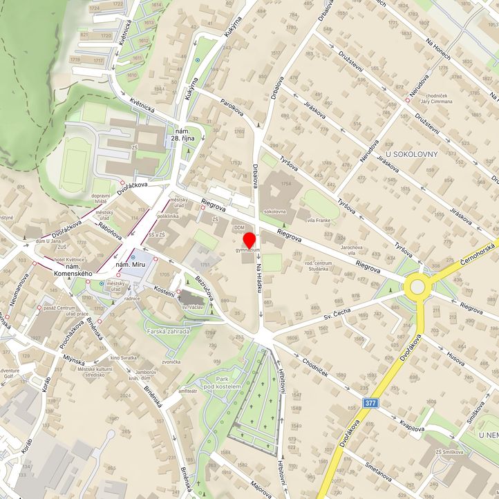 Mapa školy z Mapy.cz