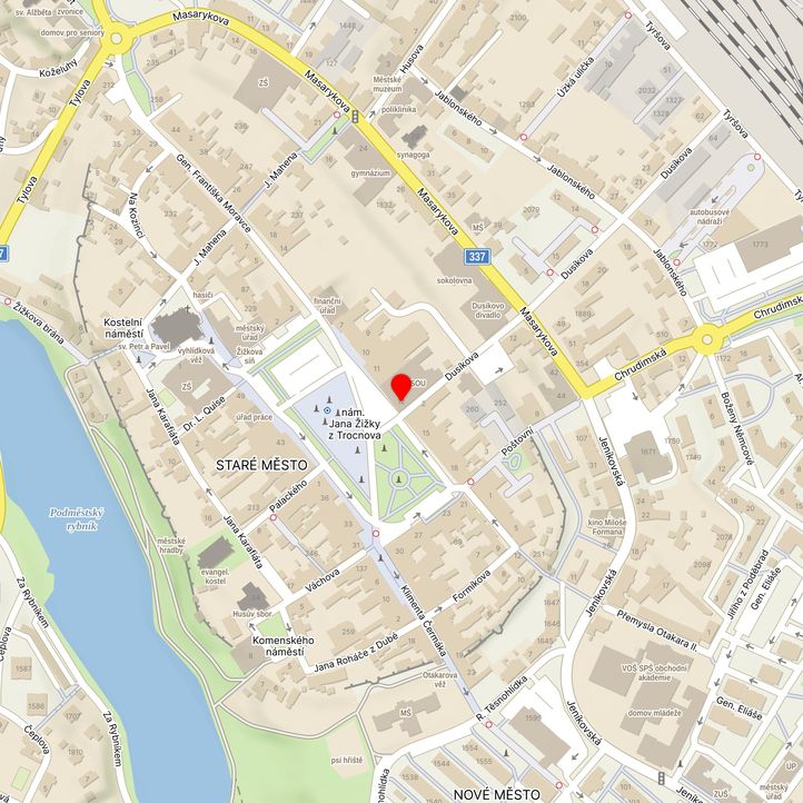 Mapa školy z Mapy.cz