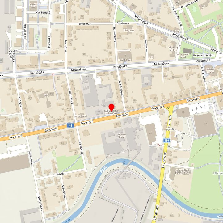 Mapa školy z Mapy.cz