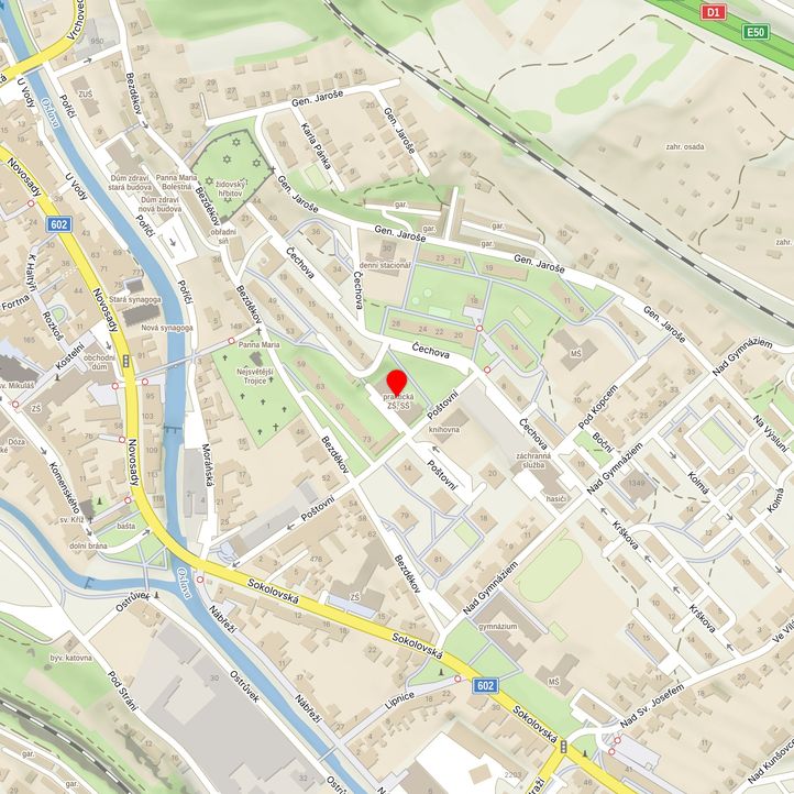 Mapa školy z Mapy.cz