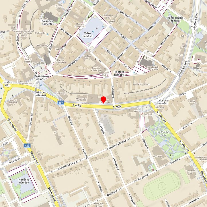 Mapa školy z Mapy.cz