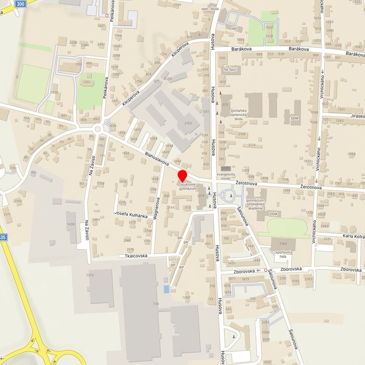 Mapa školy z Mapy.cz