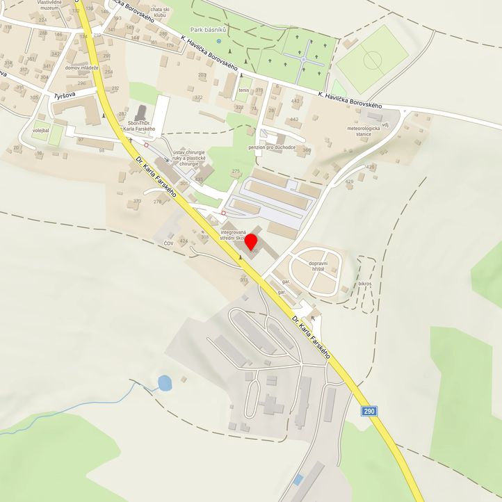 Mapa školy z Mapy.cz