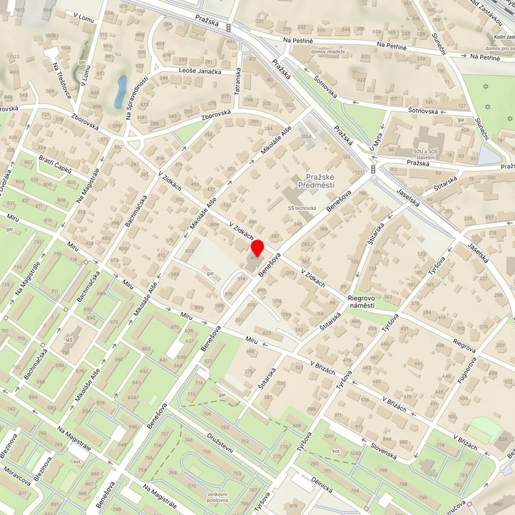 Mapa školy z Mapy.cz