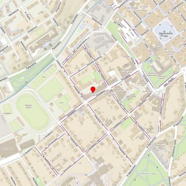 Mapa školy z Mapy.cz