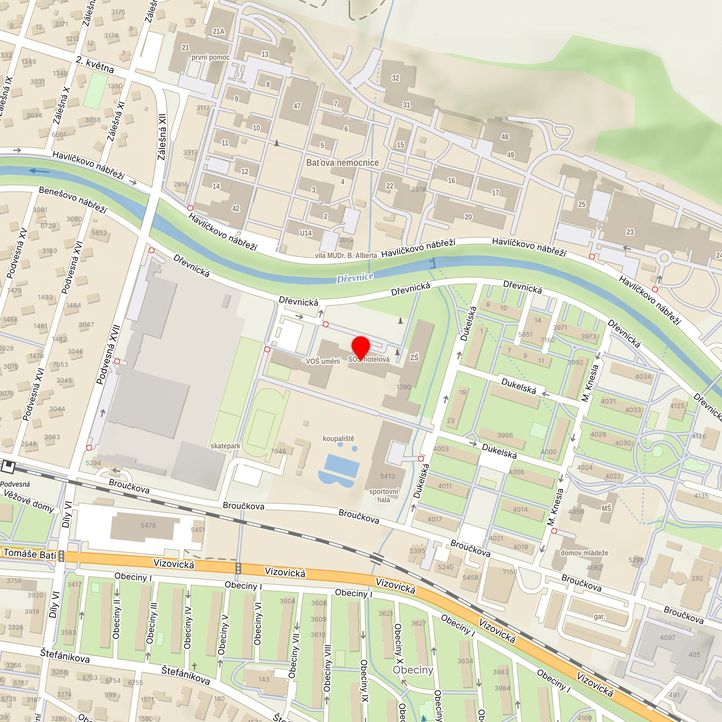 Mapa školy z Mapy.cz