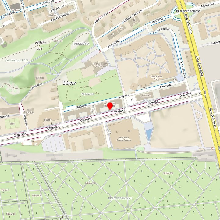 Mapa školy z Mapy.cz