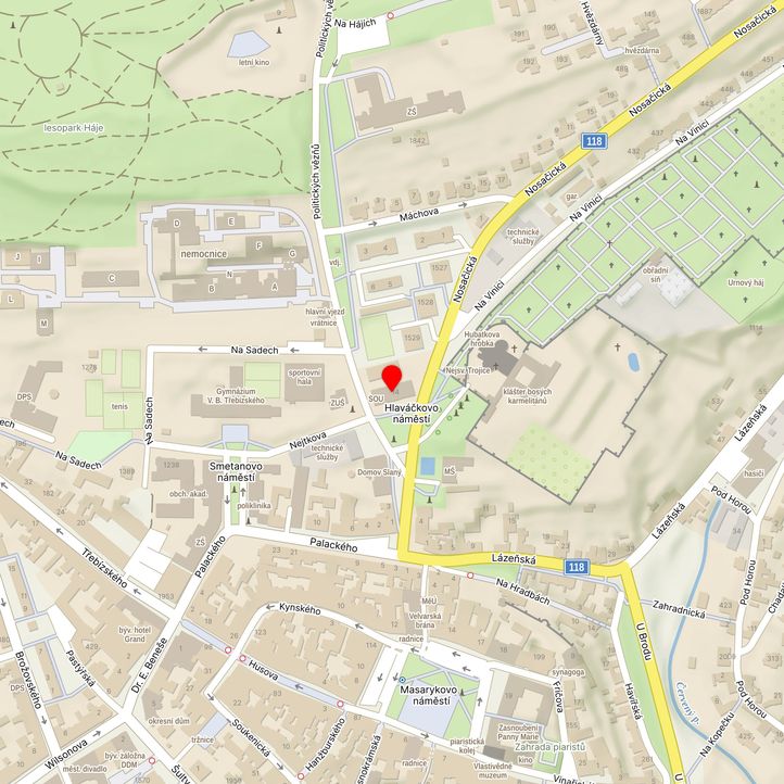 Mapa školy z Mapy.cz