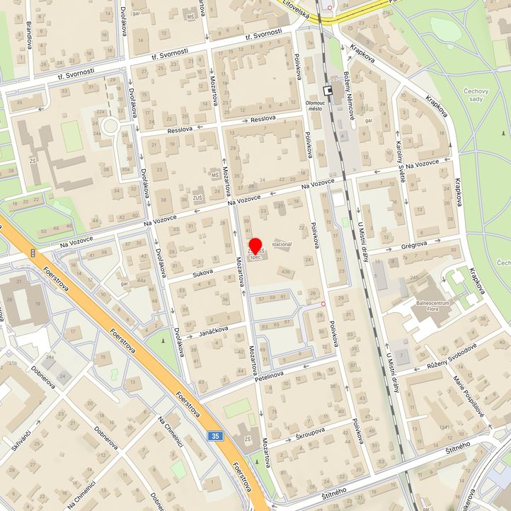 Mapa školy z Mapy.cz