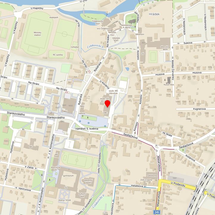 Mapa školy z Mapy.cz