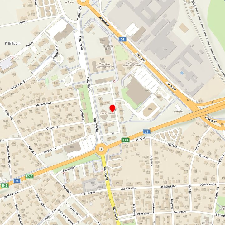 Mapa školy z Mapy.cz