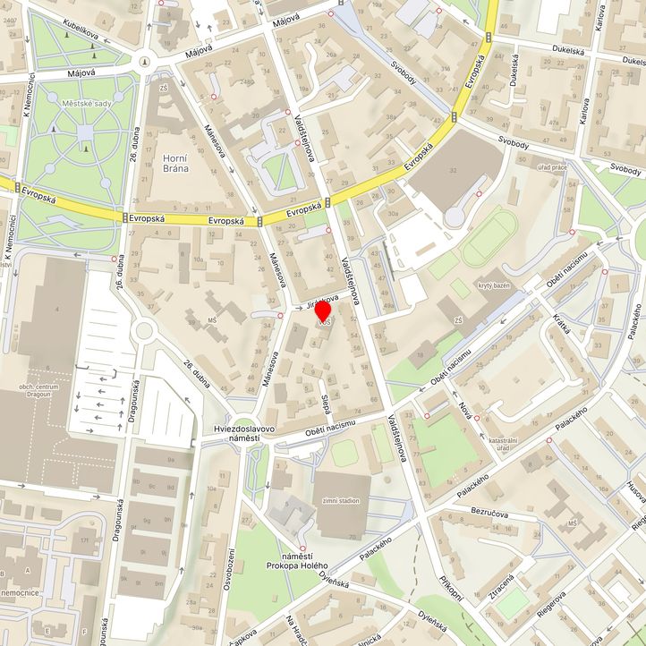 Mapa školy z Mapy.cz