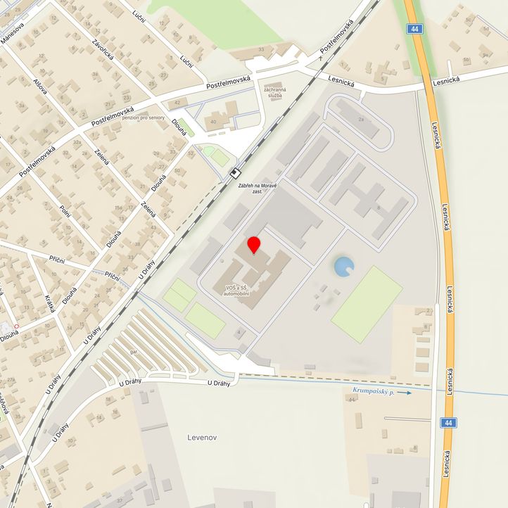 Mapa školy z Mapy.cz