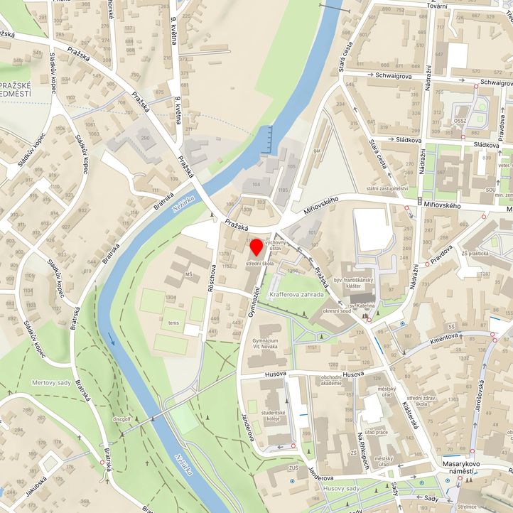 Mapa školy z Mapy.cz