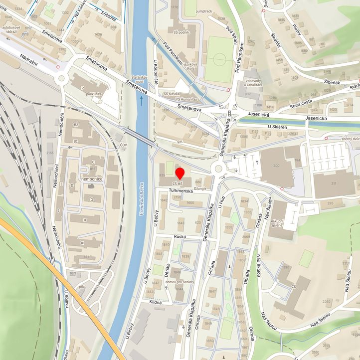 Mapa školy z Mapy.cz