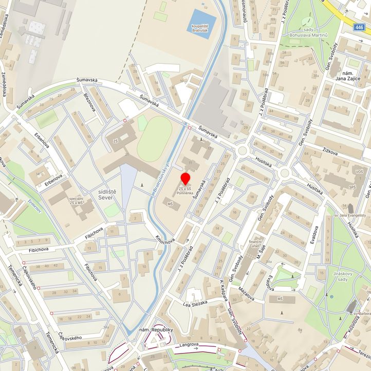 Mapa školy z Mapy.cz