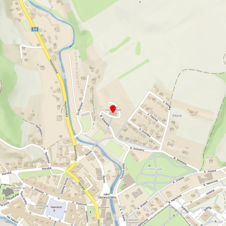 Mapa školy z Mapy.cz