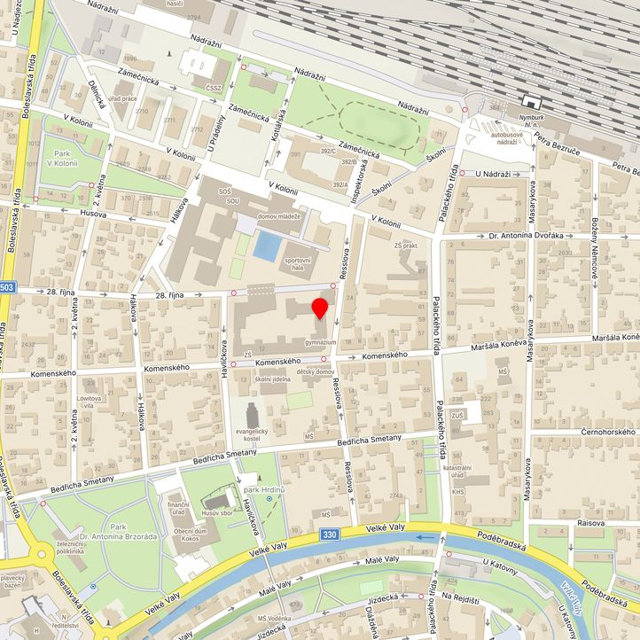 Mapa školy z Mapy.cz