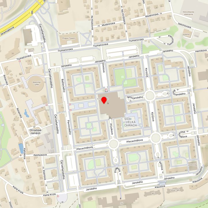 Mapa školy z Mapy.cz