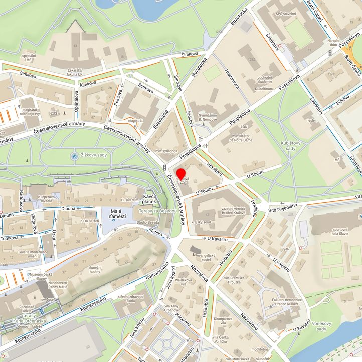 Mapa školy z Mapy.cz